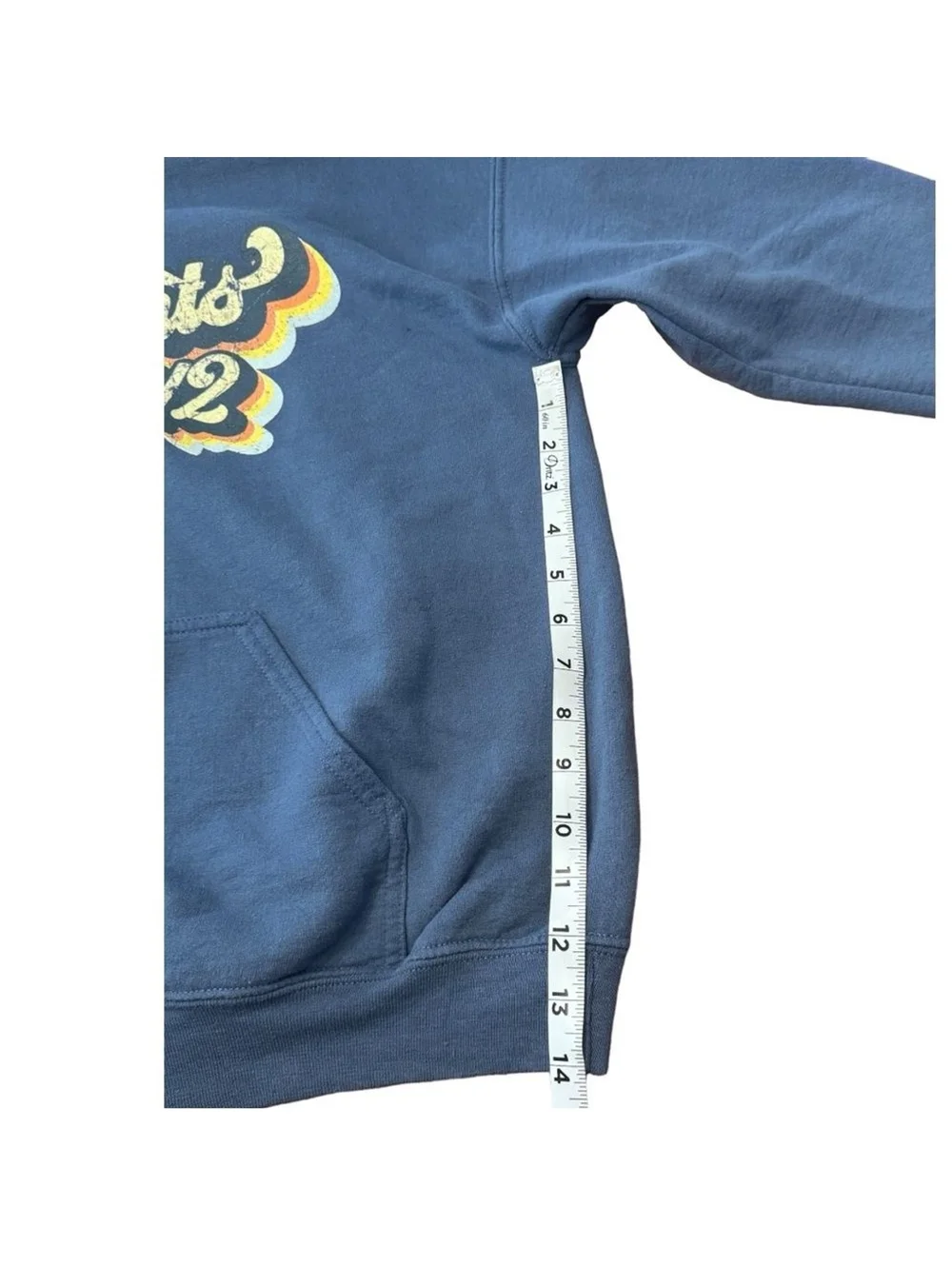 Lambert’s Cafe Blue Long Sleeve Hoodie Home Of The Throwed Roll Women’s Size M